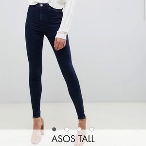 ASOS Design Tall Ridley High Waisted Skinny Jeans